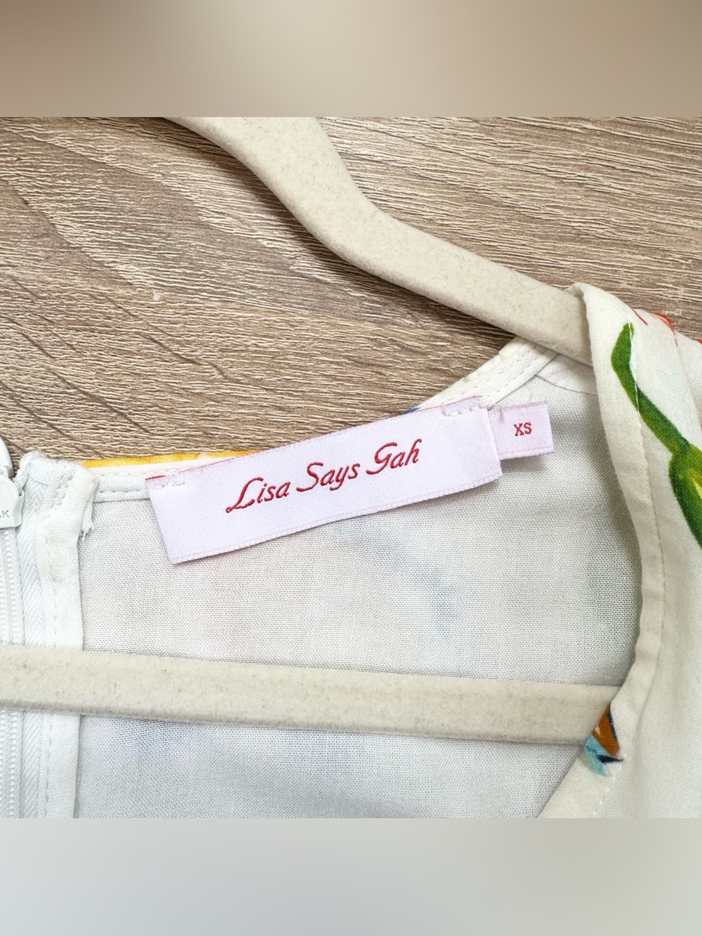 Lisa Says Gah Grace Midi Dress Ivory Tapas XS - Picture 9 of 16